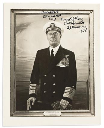 (ADMIRALS--USA.) Archive of 24 items Signed, or Signed and Inscribed, to Admiral Morton L. Deyo, or his wife or daughter [both called "